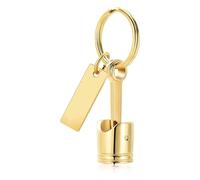 WHKM Porte-clés commémoratif en métal mécanique pour cendres d'animaux de compagnie - Personnalisable