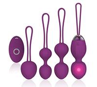 WHL 2 en 1 Poids et massages d’exercice Kegel Balls Ben Wa Balls - Médecin recommandé pour le contrôle de la vessie et les exercices sur le plancher pelvien (violet)