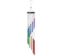 WHL Alexanders Carillon éolien coloré pour extérieur avec 14 tubes en aluminium pour jardin, terrasse, balcon et décoration d'intérieur, cadeau de Noël, d'anniversaire, attrape-rêves (séquoia)