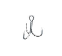 WHL Alexanders Lot de 10 hameçons triple en acier à haute teneur en carbone à longue pointe étamée à trois dents pour leurres de pêche (8)