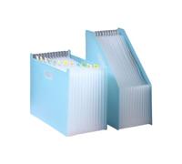 WHL Alexanders Lot de 2 dossiers A4 portables en accordéon multicouche avec 13 poches extensibles pour remplir des documents de test pour l'école, la maison et le bureau (bleu)