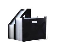 WHL Alexanders Lot de 2 dossiers A4 portables en accordéon multicouche avec 13 poches extensibles pour remplir des documents de test pour l'école, la maison et le bureau (noir)