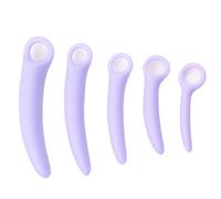WHL Dilatateur Vaginisme, 5 PCS Silicone Dilatateur Vagininal, Dilatateur Anal, Vagin Plug Vagininal Femme, Anus Training Set Violet