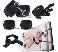 WHL Kits de bondage attaches de lit Jouets sexuels pour couples SM attaches de lit extrêmes avec menottes ensemble de lit attaches de lit attaches de cheville pour débutants et couples