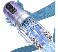 WHL Masturbateur Électrique Homme mains avec 7 Modes Télescopiques, Rotation, Vibration et Aspiration - Automatique Jouet Sexuel Masculin, Effet Langue & Blowjob, Massage du Pénis Sex Toýs