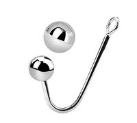 WHL Plug Anale Dilatation Crochet anal avec 2 boules interchangeables en acier inoxydable pour homme et femme