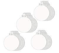 Whltzf 20 Pack Ornements Suspendus en Acrylique pour Les Décors Noël Sublimation avec des Blancs Doublés Décoration Vacances Projet Sublimation Créative