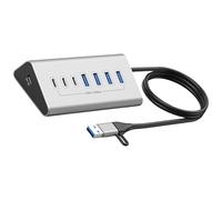 Whltzf 7/10 Port USB3.0 Type C Hubs Polènes Douille en Aluminium Splitter USB Splitter 7/10 Port Fast Data Transmission pour Les Accessoires D'ordinateur Portable