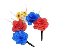 Whltzf Bandeaux d'Halloween mexicains couronnes de fleurs bandeau Mardi Gras Coiffe Cosplay Couvre-chef Jour des morts Couvre-chef Jour des morts Mexicains Coiffe Couronne de fleurs Festival