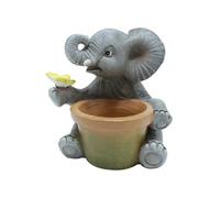 Whltzf Beau Porte-Plante D'éléphant Artisanat en Résine Résine pour Une Fleur Succulente pour Cour Jardin Décoration Jardin