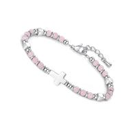 Whltzf Bracelet religieux en perles rondes - Bijoux de poignet - Texture de pierre - Cadeau pour la famille et les amis - Unisexe - Fait à la main