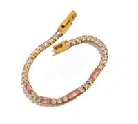 Whltzf Breloque en forme de cœur réglable en acier inoxydable et oxyde de zirconium pour femme avec un design sophistiqué et 4 options de styles, taille unique, Comme décrit