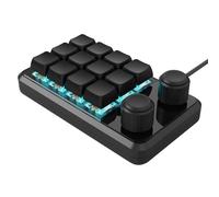 Whltzf Clavier macros ergonomique 12 touches avec touches de raccourci RVB et connexion de type C Claviers mécaniques personnalisables