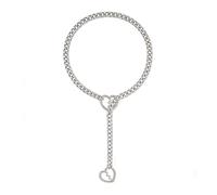 Whltzf Collier moderne avec pendentif en forme de cœur - Accessoire de fête gothique