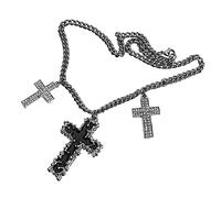 Whltzf Collier ras du cou tendance noir avec pendentif pour couple, chaîne hip-hop, collier à breloques simple, bijou tendance, collier chaîne clavicule