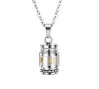 Whltzf Collier ras-du-cou unisexe en acier inoxydable avec 6 mots mantras sanskrit - Bijou inspiré de la foi