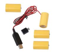 Whltzf Éliminateurs de batterie LR14 C6V USB pour remplacer 4 piles 1,5 V Câble d'alimentation pour horloge de vacances