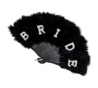 Whltzf Éventail décoratif portable à plumes douces avec design léger Idéal pour les portraits de mariée et les accessoires de mariée