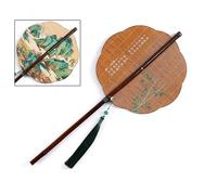 Whltzf Éventail en bambou rond pliable chinois pour fête d'anniversaire, mariage, décoration d'intérieur