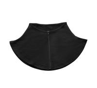 Whltzf Foulard sophistiqué détachable à rayures pour femmes hommes crème solaire fermeture éclair faux châle écharpe unisexe, Noir , Taille unique