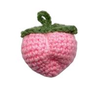 Whltzf Laine en Laine Croched Fruit Pendant Keychain Élégant Accessoire pour Les Clés Voiture Portefeuilles Accessoires À Main Fait À Main pour Les Femmes Girls