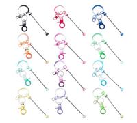 Whltzf Lot de 12 porte-clés en perles avec pochettes, sacs et notes de remerciement pour un usage quotidien