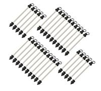Whltzf Lot de 30 breloques en forme de tige en métal avec épingles à œillet - Pendentifs polyvalents - Accessoires polyvalents pour créateurs de bijoux