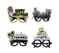 Whltzf Lunettes de vue Happy New Year 2024 5/4 pièces avec cadre en papier pour fête, Nouvel An, fête des enfants, cosplay, accessoires photo