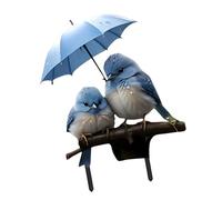 Whltzf Parapluie en acrylique avec oiseau bleu - Décoration de jardin - Sculpture artistique