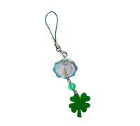 Whltzf Pendentif trèfle à quatre feuilles transparent et élégant avec carillon à vent - Accessoire de mode - Usage quotidien