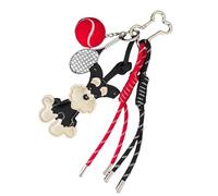 Whltzf Porte-clés élégant en cuir synthétique tressé à la main pour sac à dos Schnauzer - Accessoire de sac - Résistant à l'eau - Pour aventures quotidiennes - Breloque chiot fait à la main, C, taille