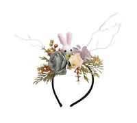 Whltzf Serre-tête pliable en forme de lapins - Accessoire de cheveux élégant - Texture pour femme et fille - Pour carnaval, fête, école, spectacles