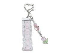 Whltzf Sweet Lace And Bead Phone Chain Stylish Ballet Lace Ribbon Beads Phone Hanging With Butterfly Pendant Women Accessories