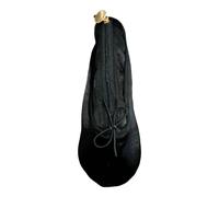 Whltzf Trousse à crayons faite à la main en forme de chaussure de ballet - Texture en tissu - Convient pour l'école ou le bureau - Avec détails brodés, Noir