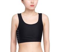 Whlucky Garçon manqué Trans Lesbiennes Gros Seins Corset FTM Poitrine Binder Débardeur sous-vêtements avec Fermoir latéral,Black,m