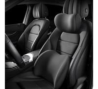 WHLXQ Coussin de Soutien Lombaire pour Voiture et Appui-tête pour Lexus CT, Coussin Cervical en Mousse à Mémoire,A/Black-Headrest and Lumbar Cushion