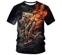 WHNBCW T-shirt fantaisie cool motif crâne, noir, Taille M