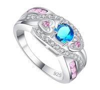 Whnbuij Bagues en argent pour femme - Bagues exquises en argent sterling 925, bagues de bijoux uniques, bague pour femme, bague pour femme, bague pour amies, famille, mariage, fiançailles, 5, se