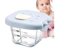 Whnbuij Bol repas en verre pour - 230 ml - Récipient de rangement pour congélateur - Motif dinosaure - Vaisselle en verre pour manger des flocons d'avoine