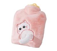 Whnbuij Bouillotte en peluche - 900 ml - Compresse douce et chaude - Confortable - Sac chauffant de grande capacité pour, hommes et femmes