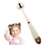 Whnbuij Brosse à dents à trois poils pour , motif nœud papillon pour garçons et filles | Têtes de brosse à dents élastiques haute efficacité avec poignée facile à prendre en main pour un soin