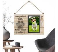 Whnbuij Cadre photo commémoratif pour chien - Cadre photo souvenir de condoléances pour perte de condoléances | 30 x 20 cm en bois pour animal domestique avec urne pour animal domestique, cadre photo