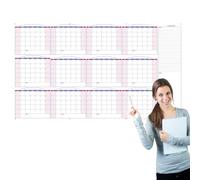 Whnbuij Calendrier mural effaçable à sec - 86,9 x 152,4 cm - Planificateur mural mensuel - Grand calendrier réutilisable pour la maison, l'école, le lieu de travail, la planification de la salle de