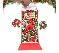 Whnbuij Cartes de Noël 3D Scène festive multicouche à ouvrir, souvenir | Carte De Vœux Noël Porte-Billet Pour fille et fils petite amie réunion à la maison étagère StyleB