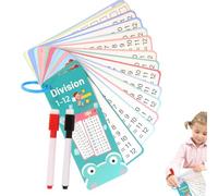 Whnbuij Cartes mathématiques - Jeu de division de multiplication - Effaçable à sec - Cartes perforées double face éducatives pour salle de classe, école à la maison, maternelle