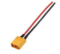 Whnbuij Connecteur de batterie R/C prémontés XT60 16 AWG | Jeu de connecteurs mâles et femelles avec composants de câble, pièces détachées pour stations portables, panneaux de modélisation RC