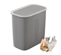 Whnbuij Corbeille à déchets étroits - Panier ménager push pour lit | Récipient rectangulaire résistant aux odeurs avec couvercle pour le lavage commercial cuisine restaurant hôpital et salle de bain