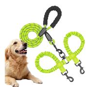 Whnbuij Corde de dressage pour petits chiens - Double ceinture de course pour chiot | Rotation réglable Laisse d'entraînement de marche pour animal domestique absorbant les chocs pour chiens de taille