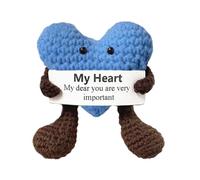 Whnbuij Crochet Pocket hugg Heart - Petite Peluche Tricotée | Handande Yarn Miniature Keepsake Charm, Ornement De Cadeau D'amitié Apaisant pour Les Adultes pour De La Saint-Valentin D'anniversai