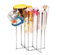 Whnbuij Égouttoir à bouteilles en acier inoxydable pour sacs de rangement alimentaires, support pour tasses en verre, carafe à vin, ustensiles de cuisine, multi-usage extérieur et intérieur